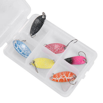 

Greensen 6PCS Durable Pattern Fishing Sequins Hard Baits Fishing Lures Set with Box
