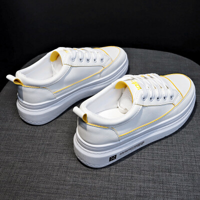 

Small white shoes female 2019 summer new Korean version of the trend thick-soled leather ins net red cute dirty dirty white shoes