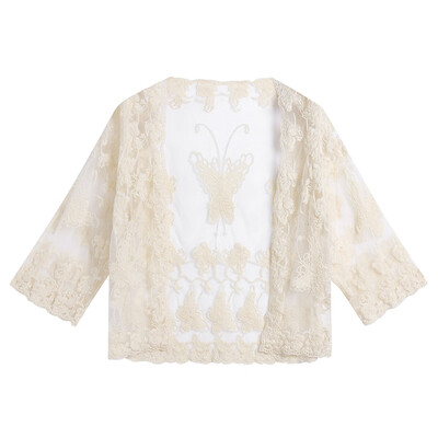 

Toponeto Womens Seven Quarter Sleeve Lace Ladies Tops Coat Smock BG