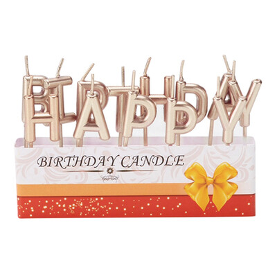 

New Unique Candle Decoration Supplies Happy Birthday Letters Household Small Candle Birthday Party Cake decorations fluorescent