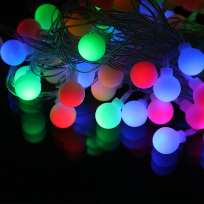 

Inkfish color ball lamp 10 meters 100 lights plug-in models with tail plug LED lights small lights balcony bedroom atmosphere lights dreamy romantic lights ball festival wedding decoration waterproof string lights