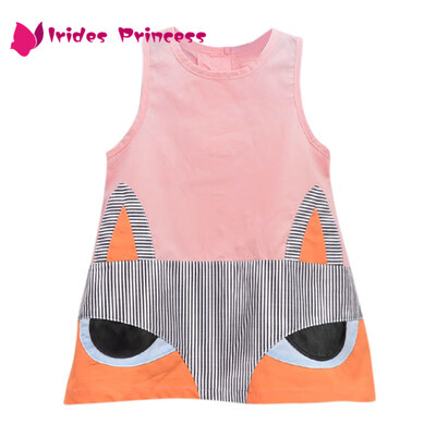 

Summer Toddler Girls Dress Casual Clothing Caton Fox Print Princess Baby Dress Cotton Backless Kids Vestidos Baby Girl Clo