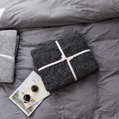 

High Quality Knitted Throw Blanket Casual Lazy Air Conditioning Soft Knee Blanket for Adult 120x180cm180x200cm