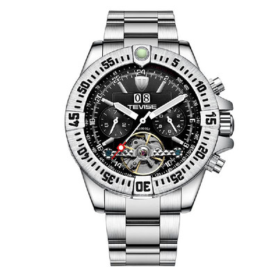 

TEVISE Men Automatic Mechanical Watch Multi-Functional Business Calendar Watch Luminous Hands Waterproof Wrist Watch