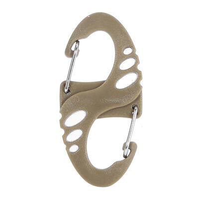 

Carabiner 8  Shape Snap Biner Clip Outdoor Camping Molle Backpack Buckle