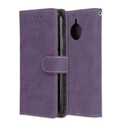 

MOONCASE Motorola Moto E4 Plus Vintage Scrub 3 Card Case - Purple