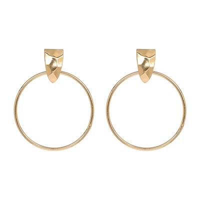 

AOTEMAN 3 color HOT Women Fashion Metal Earrings 2019 New Arrival Brand Big Round Dangle Earring for women girls wholesale