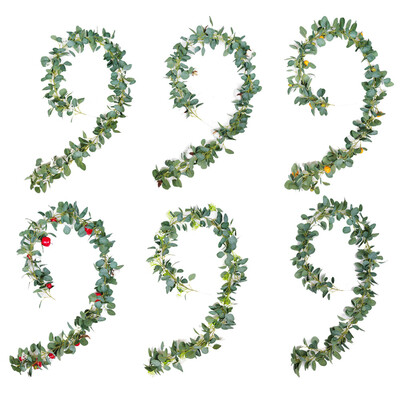 

2 Meters Artificial Vine Eucalyptus Leaves Wedding Party Home Decoration 1pcs