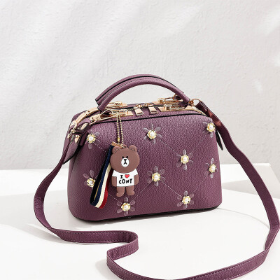 

2019 spring new European&American fashion womens handbags solid color steel clip handbags foreign trade hot bags