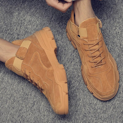 

Joker mens fashion versatile tooling Martin shoes trend England retro Martin boots leather breathable casual male Martin shoes