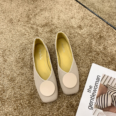 

Shallow mouth shoes female summer bean shoes female net red Mary Jane grandma shoes students Joker flat-bottomed night shoes