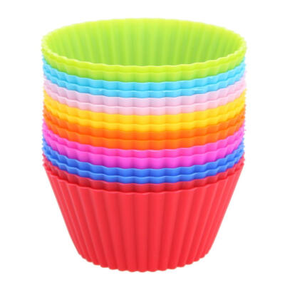 

16pcs Waterproof Silicone Round Shape Muffin Cupcake Mold Baking Cake Mould