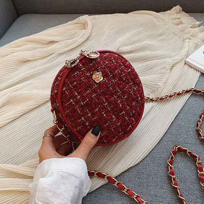 

Foreign gas hair uh small bag girl 2019 new Korean version 100 lap oblique satchel chain single shoulder fashion round bag