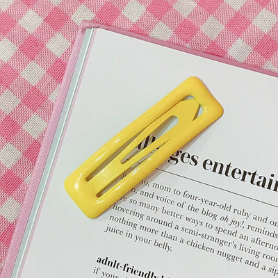 

Korean girl heart geometry drop oil candy color word clip bangs clip wild soft girl broken hair clip