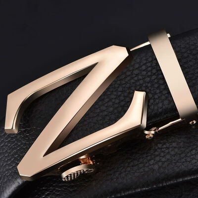 

New Fashion Designer Belts for Men Sliding Buckle Ratchet Men Belt Automatic Fashion ceinture homme