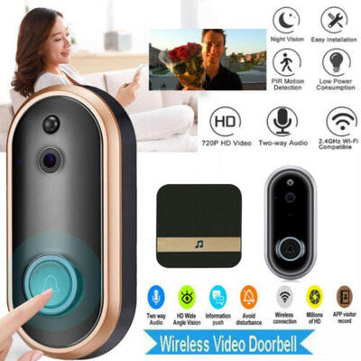 

Smart Wireless WiFi Doorbell HD Camera IR Video Phone Intercom Home Security M6