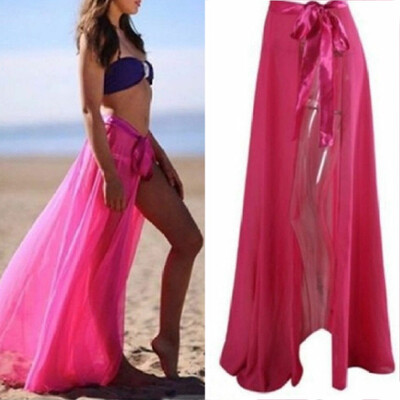 

Womens Swim Wear Bikini Cover Up Sheer Beach Mini Wrap Skirt Sarong Pareo Shorts