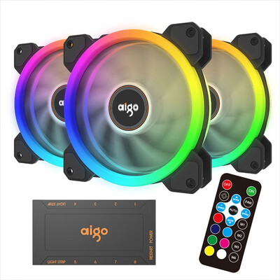 

Aigo 2019 DR12 RGB FAN 3IN1 GAMING PC COOLING DOUBLE RING RGB