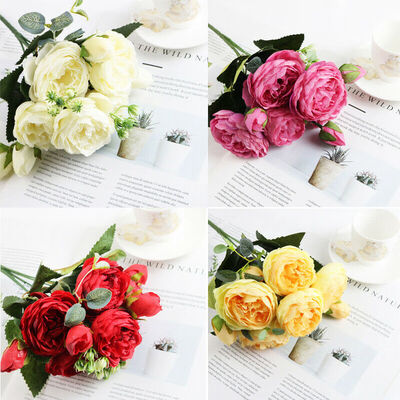 

Artificial Peony Flower For Wedding Party Home Decor Fake Flower Bridal Bouquet