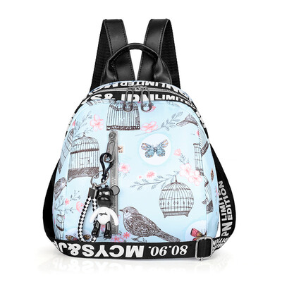 

Chinese Style Literature&Art Shoulder Bag Female 2018 Ethnic Style Oxford Canvas Simple Ancient Style Lady Backpack