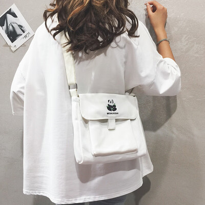 

Ins hundred canvas bags womens oblique satchels cute little square bags summer college students wear canvas bags on one should