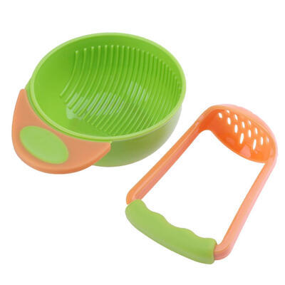 

Infant Newborn Baby Feeding Fruit Food Homemade Grinding Bowl Rod
