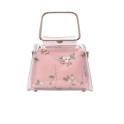 

Tailored Woman 2019 Transparent Jelly Bag Summer Handbag Shoulder Bag 2PC Messenger Bag
