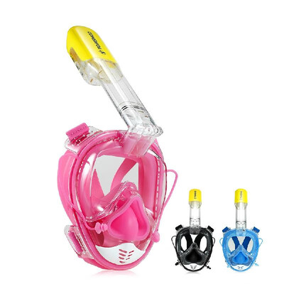 

TOMSHOO 180° Panoramic Full Face Snorkel Mask Anti-fog Anti-leak Snorkeling Swimming Mask with Camera Mount for Adults Teenagers