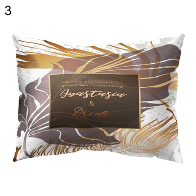 

Leaves Letter Printed Throw Pillow Case Cushion Cover Home Sofa Bed Decoration