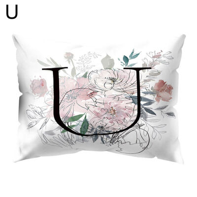 

Vintage Flower Letter Throw Pillow Protector Case Cushion Cover Bedding Articles