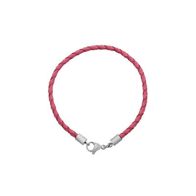 

Braided Leather Cord Bracelet Makings with 316 Stainless Steel Lobster Claw Clasps Camellia 180x3mm