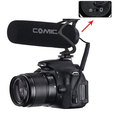 

Video Recording Mic Camera Vlog Phone Microphone for Canon Nikon Sony DSLR Camera iPhone 7 8 X Samsung