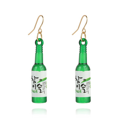 

EK442 European Personality Punk Beer Bottle Drop Earrings for Women Jewelry boucle Brincos Irregular Dangle Earing Pendientes