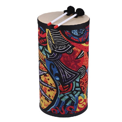 

10 Inch Conga Konga Drum Hand Drum Floor Drum Attractive Fabric Art Surface with Shoulder Strap Percussion Instrument for Gatherin