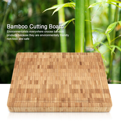 

Bamboo Cutting Board Antimicrobial Wood End Grain Chopping Boards with Juice Groove for Cutting VegetablesMeatFruits&Cheese