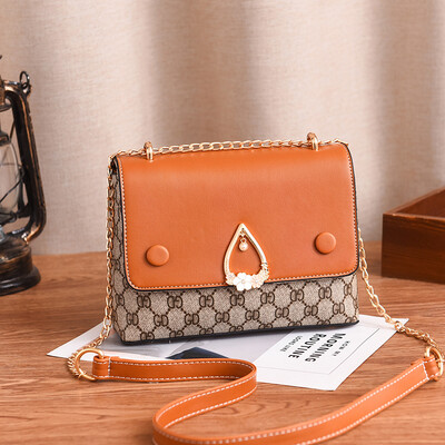 

Square bag ladies fashion simple ladies one shoulder oblique cross bag collision color chain bag small&fresh