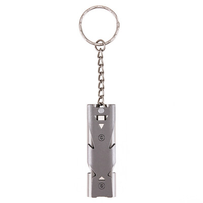 

Double Pipe High Decibel Outdoor Emergency Survival Whistle Keychain