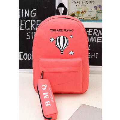 

Tailored Unisex Canvas Print Letter Two Set Double-shoulder School Travel Backpack Bag