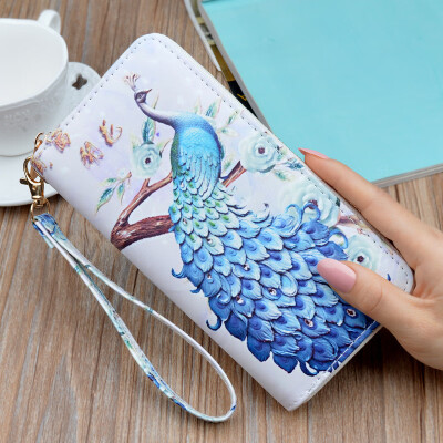 

2019 New Style Fashion Hot Women Ladies PU Leather Print Clutch Long Wallet Phone Holder Purse Zipper
