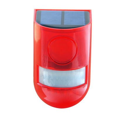 

6 LED Waterproof Solar Warning Light Sound Alarm Lamp Sensor Garden Lamp