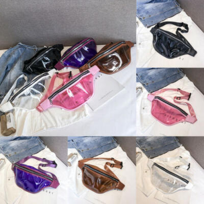 

Clear Women Waist Fanny Pack Belt Bag Travel Hip Bum Bag Small Purse Chest Pouch