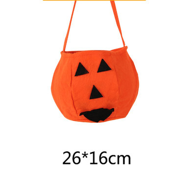 

New Halloween Handbag Smile Pumpkin Bag Kids Gift Candy Bag Children Portable Handheld Bag Party Supplies Cartoon Cute Bags