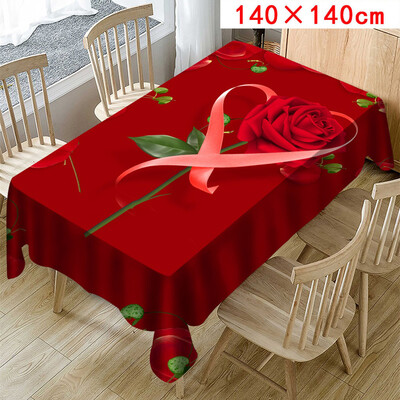 

Toponeto Valentines Tablecloth Print Rectangle Table Cover Holiday Party Home Decor