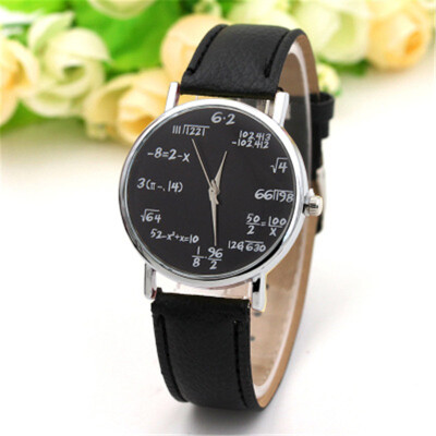 

Mathematical formula root number belt watch popular quartz watch student watch custom