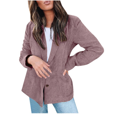 

Toponeto Women Fashion Long Sleeve Open Front Pocket Cardigan Suit Jacket Coat Top