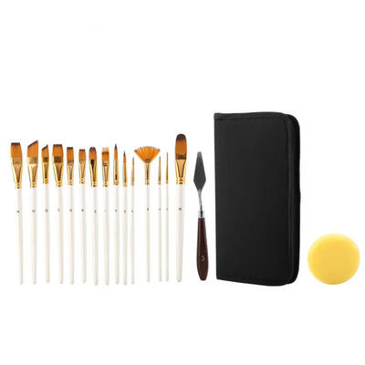 

Greensen Paint Brushes Set Wood Handle Artist Watercolor Brushes for Gouache Watercolor Painting Tools