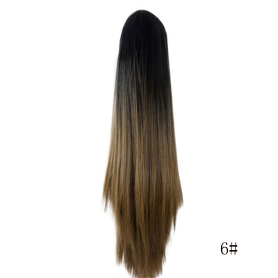 

Gobestart Women Fashion Claw Clip Long Straight Ponytail Hair Extensions Wig Hairpiece E