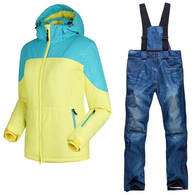 

SAENSHING Girls Snow Jacket Womens Ski Suits Waterproof 10K Super Warm Snowboarding Suits Female Snow Jacket Snowboard Pant Sets
