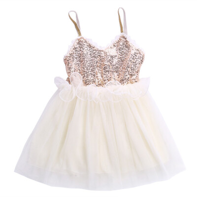 

Princess Toddler Kids Baby Girl Dress Sequins Tutu Dress Party Gown SunDress