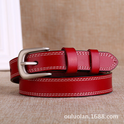

Ladies retro leather belt women casual pin buckle belt ladies leather decorative belt